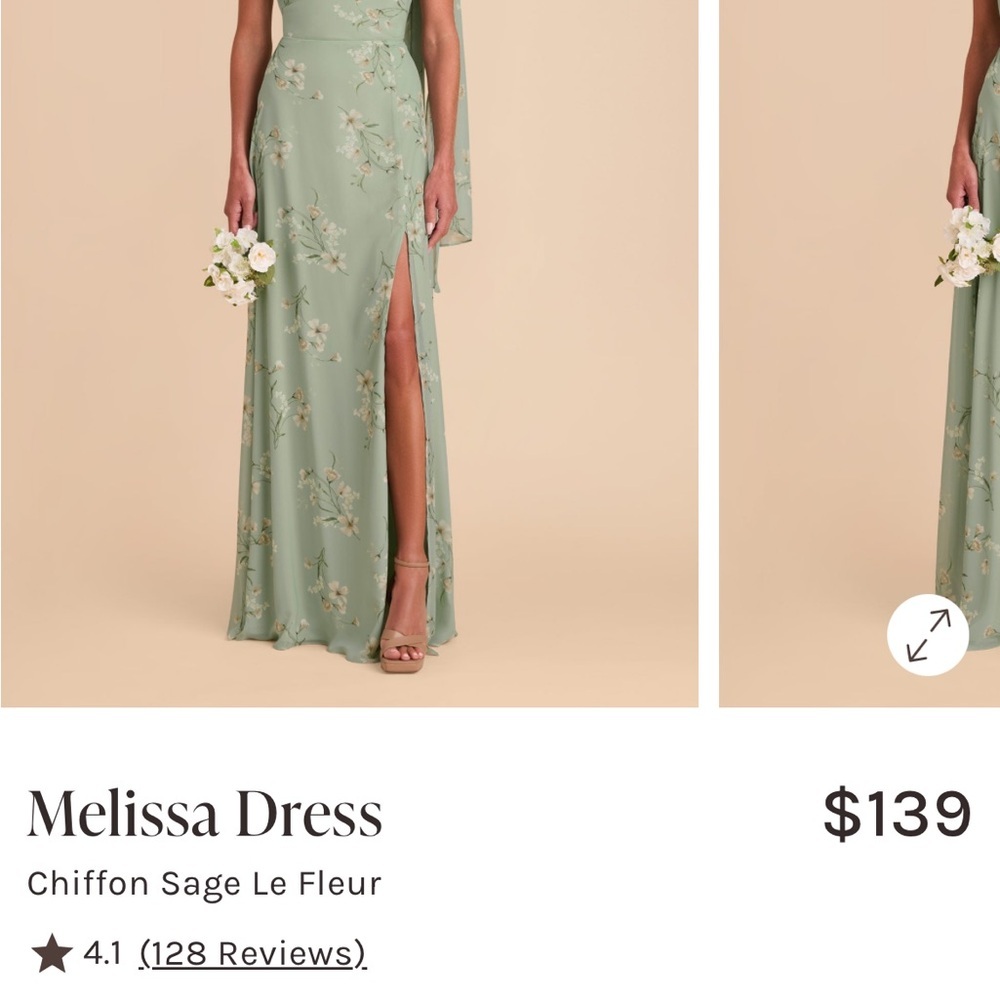 BIRDY GREY Melissa Chiffon Dress - Sage Le Fleur size M​ - Picture 9 of 9